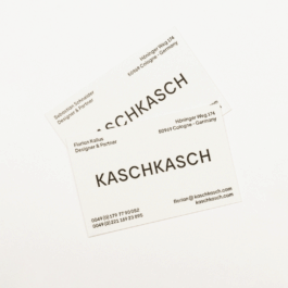 KASCHKASCH Businesscard Corporate design 