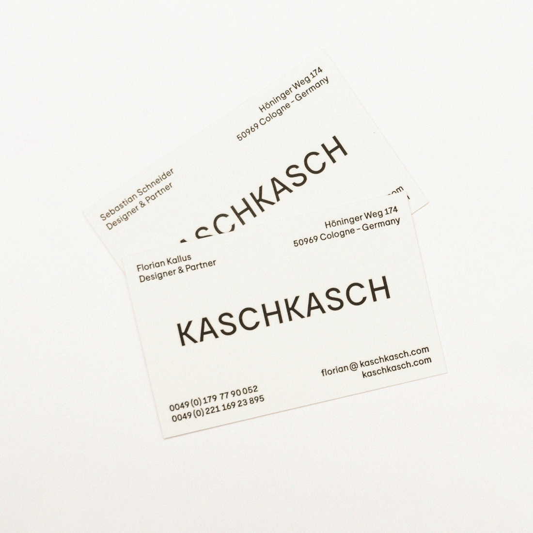 KASCHKASCH Businesscard Corporate design 